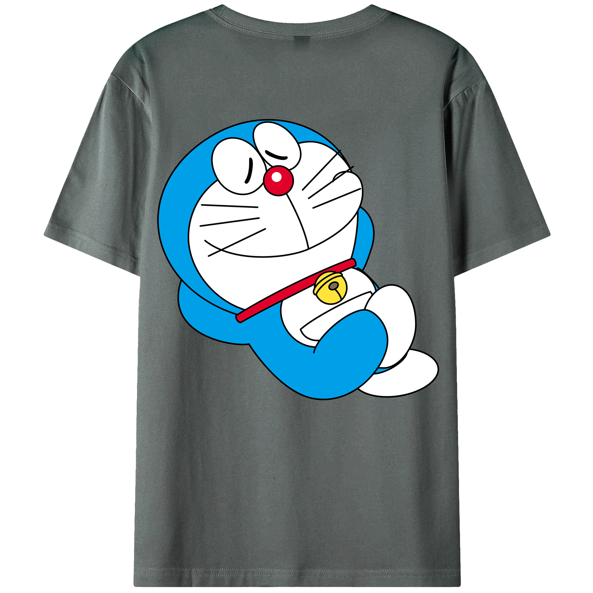 （画像用） ドラえもん Doraemon 綿100％ メンズ半袖Tシャツ（バックプリント） 通気性